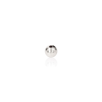 TWO-HOLE MEDIUM WEIGHT BEAD IN WHITE GOLD 14 KT DIAMETER MM.5X1,7 HOLE