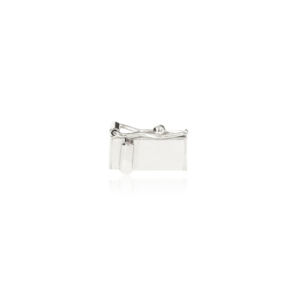 RECTANGULAR BOX CLASP IN WHITE GOLD 14 KT WIDTH MM.5 X LENGTH MM.10,5