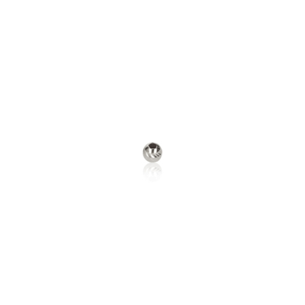 TWO-HOLE D-CUT MOON BEAD IN WHITE GOLD 14 KT DIAMETER MM.2,6X1,1 HOLE