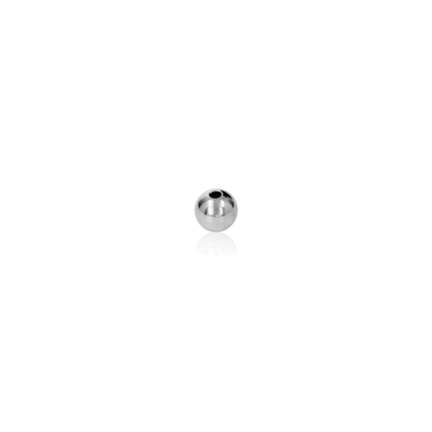 TWO-HOLE MEDIUM WEIGHT BEAD WITH RHODIUM TREATMENT 14 KT DIAMETER MM.4X1,5 HOLE