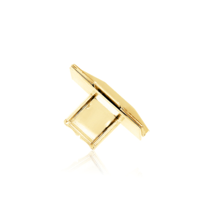 BOX CLASP IN YELLOW GOLD 18 KT TONGUE WIDTH MM.7 X LENGTH MM.18