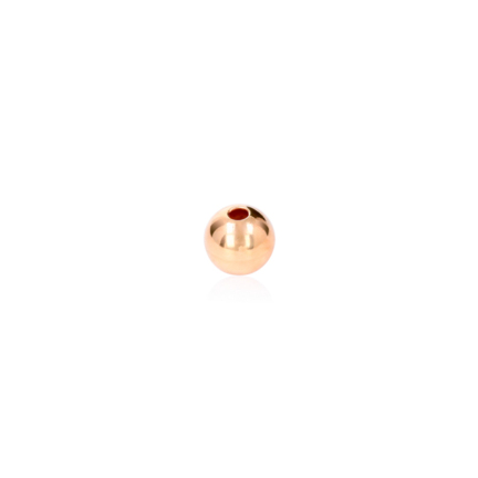 TWO-HOLE MEDIUM WEIGHT BEAD IN RED GOLD 14 KT DIAMETER MM.7X1,7 HOLE