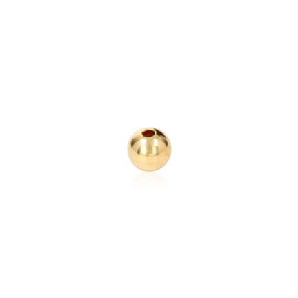 TWO-HOLE MEDIUM WEIGHT BEAD IN YELLOW GOLD 14 KT DIAMETER MM.7X1,7 HOLE