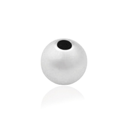 TWO-HOLE LIGHT WEIGHT SATIN BEAD IN SILVER 925 DIAMETER MM.12