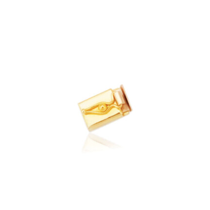 CHIUSURA A CASSETTA RETTANGOLARE IN ORO GIALLO 18 KT LARGHEZZA MM.7,3 X LUNGHEZZA MM.11,5