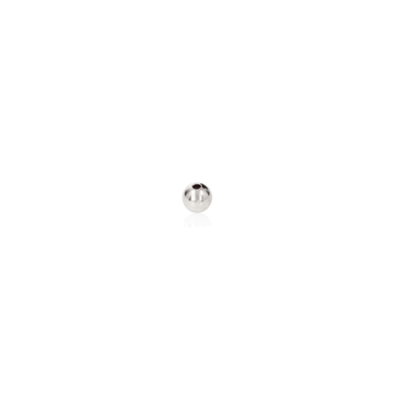 TWO-HOLE MEDIUM WEIGHT BEAD IN WHITE GOLD 18 KT DIAMETER MM.3X1,2 HOLE