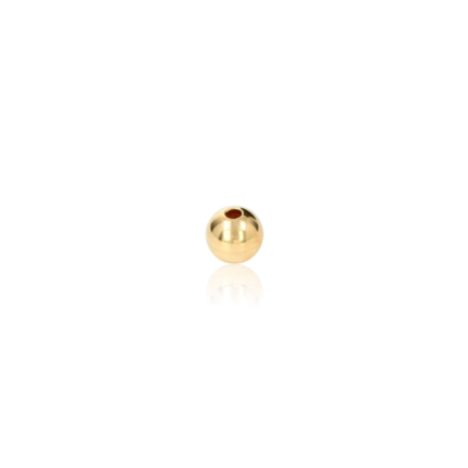 TWO-HOLE MEDIUM WEIGHT BEAD IN YELLOW GOLD 9 KT DIAMETER MM.5X1,7 HOLE