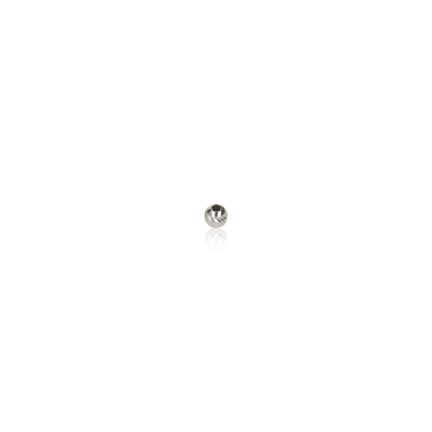 TWO-HOLE D-CUT SLASH BEAD IN WHITE GOLD 18 KT DIAMETER MM.2,2