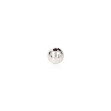 TWO-HOLE MEDIUM WEIGHT BEAD IN WHITE GOLD 18 KT DIAMETER MM.6X2,2 HOLE