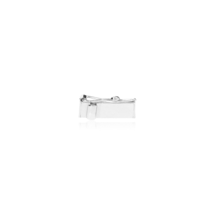 RECTANGULAR BOX CLASP WITH RHODIUM TREATMENT 18 KT WIDTH MM.3 X LENGTH MM.10,5