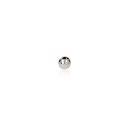 TWO-HOLE MEDIUM WEIGHT BEAD IN WHITE GOLD 18 KT DIAMETER MM.4X1,5 HOLE