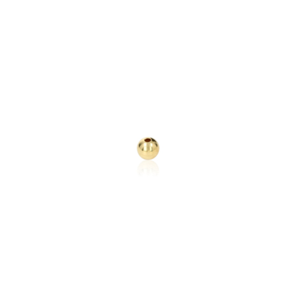 TWO-HOLE MEDIUM WEIGHT BEAD IN YELLOW GOLD 9 KT DIAMETER MM.3X1,2 HOLE