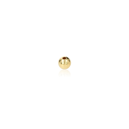 TWO-HOLE MEDIUM WEIGHT BEAD IN YELLOW GOLD 14 KT DIAMETER MM.4X1,5 HOLE