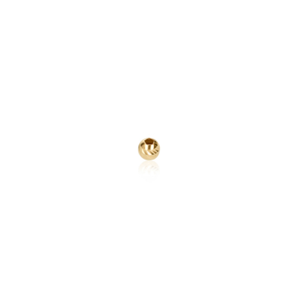 TWO-HOLE D-CUT SLASH BEAD IN YELLOW GOLD 14 KT DIAMETER MM.3X1,2 HOLE