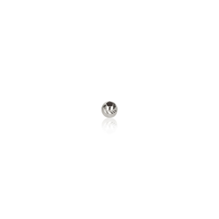 TWO-HOLE D-CUT SLASH BEAD IN WHITE GOLD 14 KT DIAMETER MM.3X1,2 HOLE