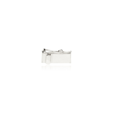 RECTANGULAR BOX CLASP IN WHITE GOLD 18 KT WIDTH MM.4 X LENGTH MM.10,5