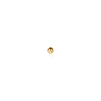 TWO-HOLE D-CUT MOON BEAD IN YELLOW GOLD 9 KT DIAMETER MM.2,6X1,1 HOLE