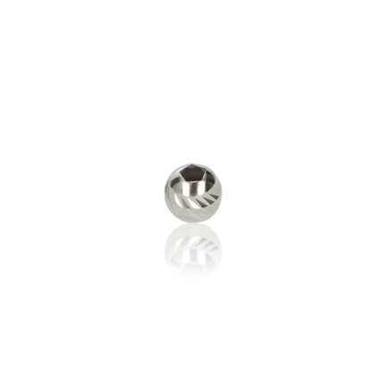 TWO-HOLE D-CUT MOON BEAD IN SILVER 925 DIAMETER MM.6X2 HOLE