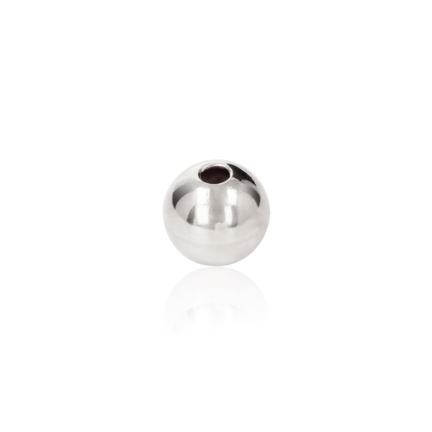 TWO-HOLE BEAD IN SILVER 925 DIAMETER MM.10