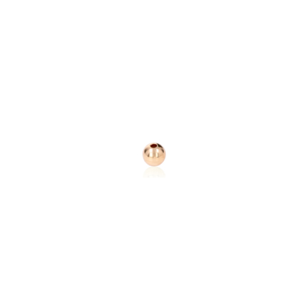 TWO-HOLE MEDIUM WEIGHT BEAD IN RED GOLD 14 KT DIAMETER MM.3X1,2 HOLE