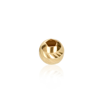 TWO-HOLE D-CUT BEAD DISCO IN YELLOW GOLD 18 KT DIAMETER MM.10