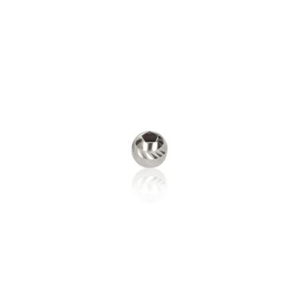 TWO-HOLE D-CUT MOON BEAD IN SILVER 925 DIAMETER MM.5X1,8 HOLE