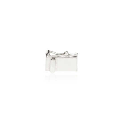 RECTANGULAR BOX CLASP IN WHITE GOLD 18 KT WIDTH MM.5,5 X LENGTH MM.10,5